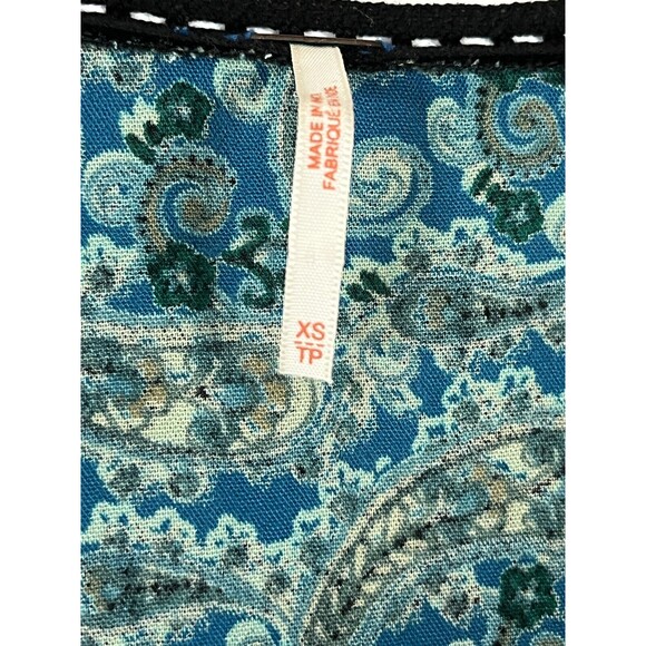 Free People Tunic Top Mini Dress XS Luna Scarf Babydoll Y2k Festival Coachella - Picture 3 of 13